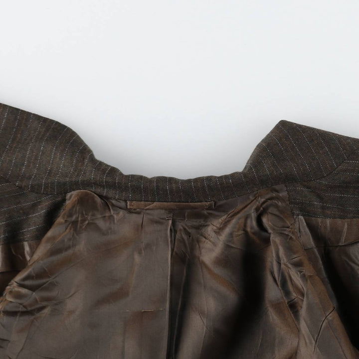 Hickey Freeman Stripe Pattern Wool Tailored Jacket, Men's Size M (Equivalent), Vintage wool brown type Vintage Second Hand