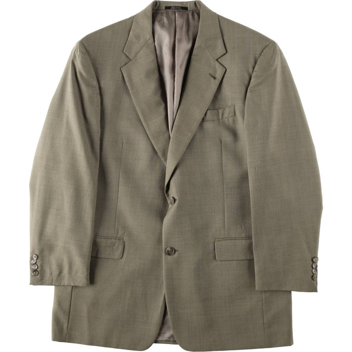 HART SCHAFFNER and MARX Check Pattern Wool Tailored Jacket, Made in USA, Men's Size M (approx.) wool Beige type Vintage Second Hand