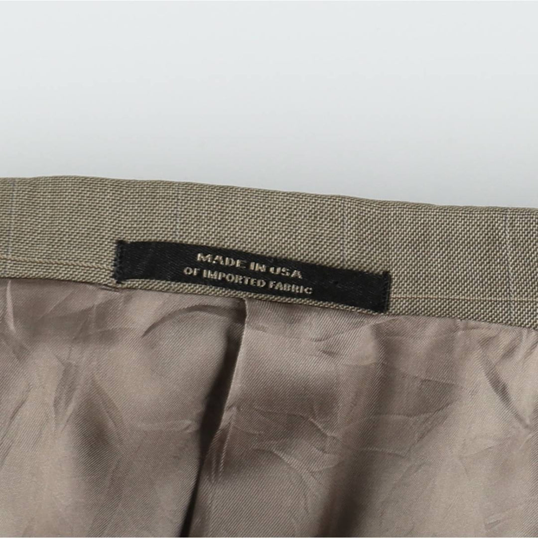 HART SCHAFFNER and MARX Check Pattern Wool Tailored Jacket, Made in USA, Men's Size M (approx.) wool Beige type Vintage Second Hand
