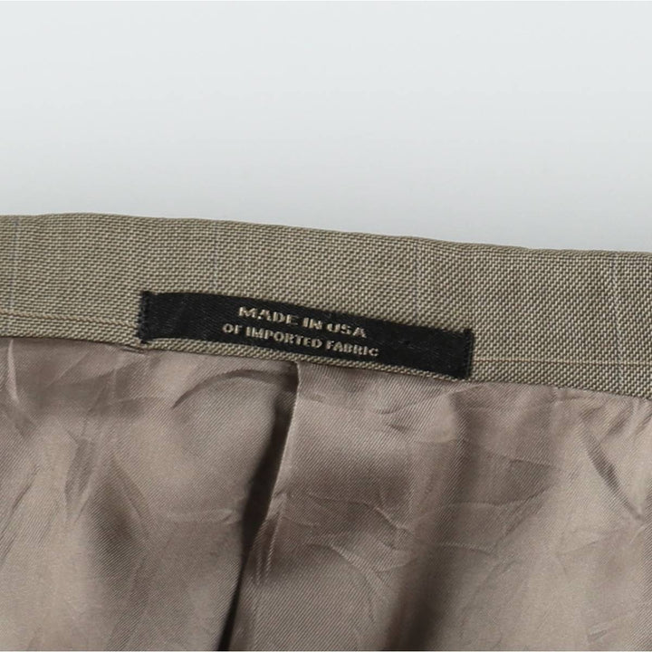 HART SCHAFFNER and MARX Check Pattern Wool Tailored Jacket, Made in USA, Men's Size M (approx.) wool Beige type Vintage Second Hand
