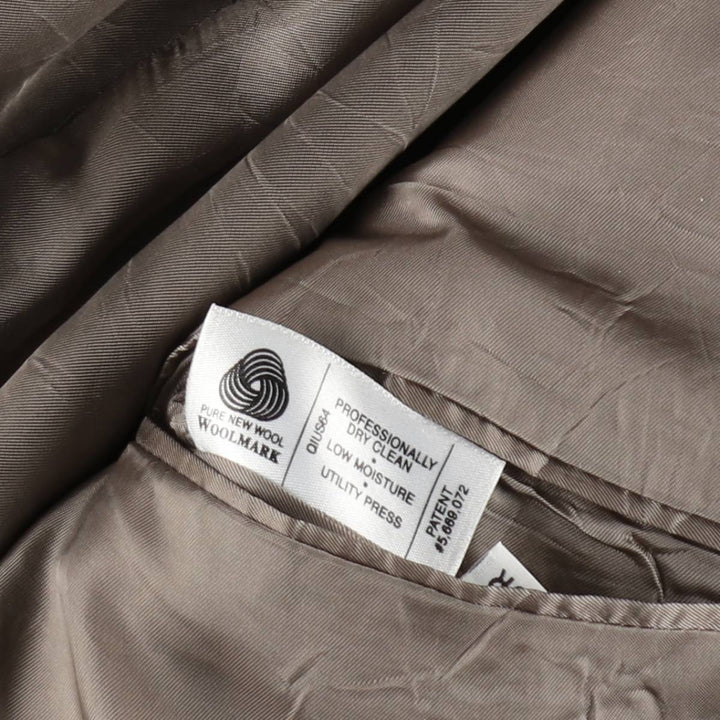 HART SCHAFFNER and MARX Check Pattern Wool Tailored Jacket, Made in USA, Men's Size M (approx.) wool Beige type Vintage Second Hand