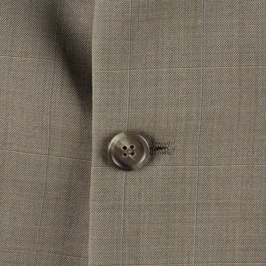 HART SCHAFFNER and MARX Check Pattern Wool Tailored Jacket, Made in USA, Men's Size M (approx.) wool Beige type Vintage Second Hand