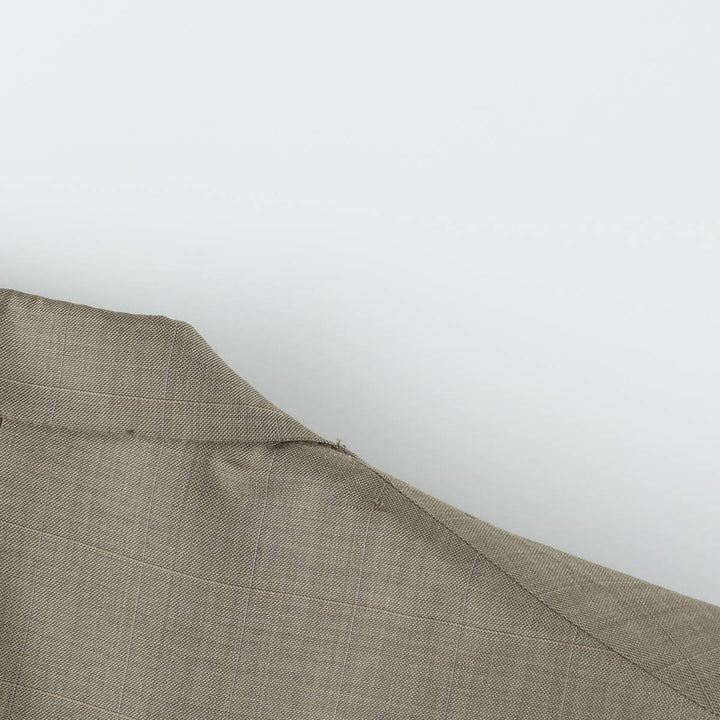 HART SCHAFFNER and MARX Check Pattern Wool Tailored Jacket, Made in USA, Men's Size M (approx.) wool Beige type Vintage Second Hand