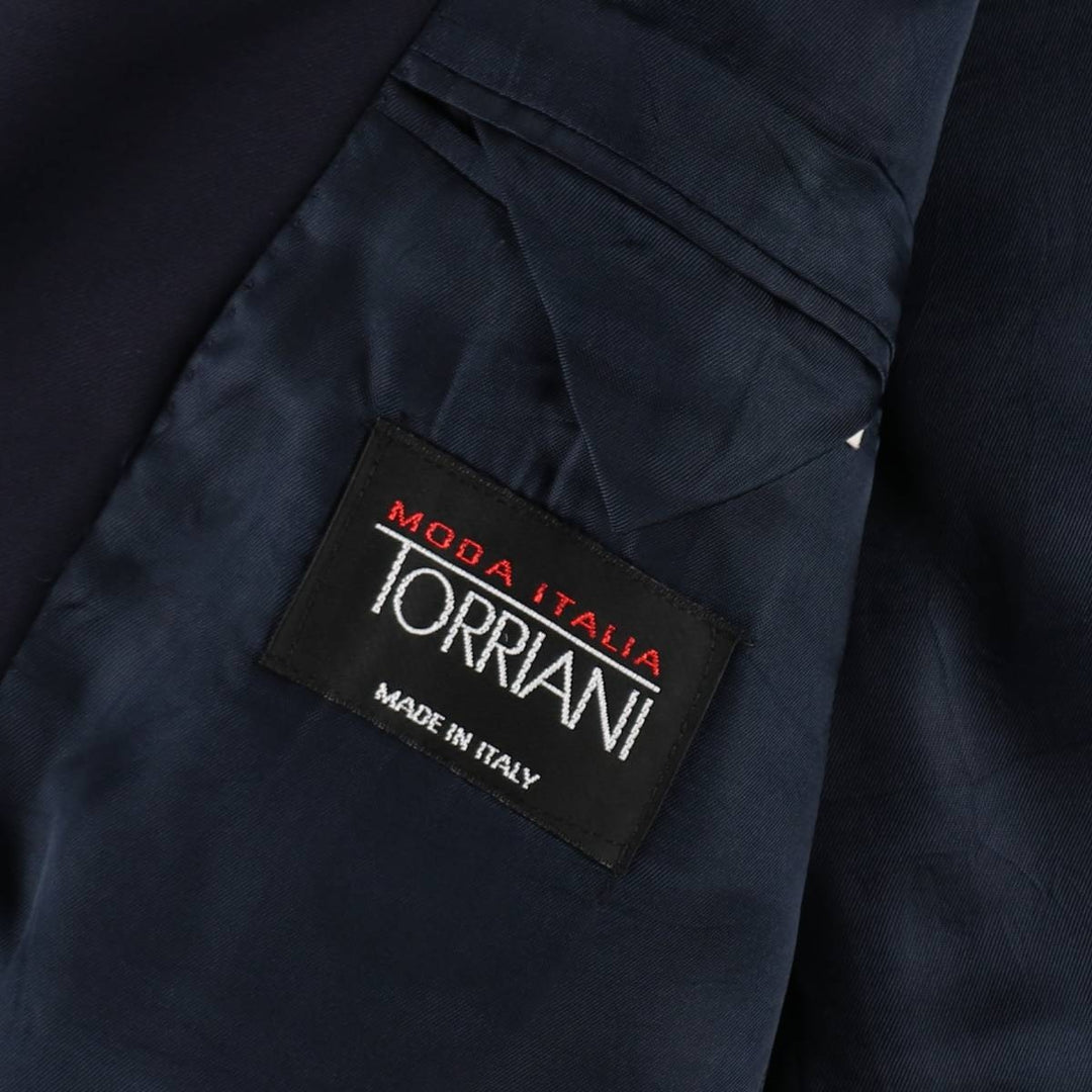 TORRIANI Navy Blazer Tailored Jacket, Made in Italy, Men's Size M (approx.) wool navy blue type Vintage Second Hand