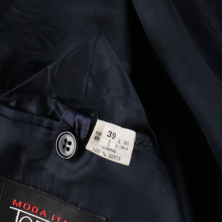 TORRIANI Navy Blazer Tailored Jacket, Made in Italy, Men's Size M (approx.) wool navy blue type Vintage Second Hand