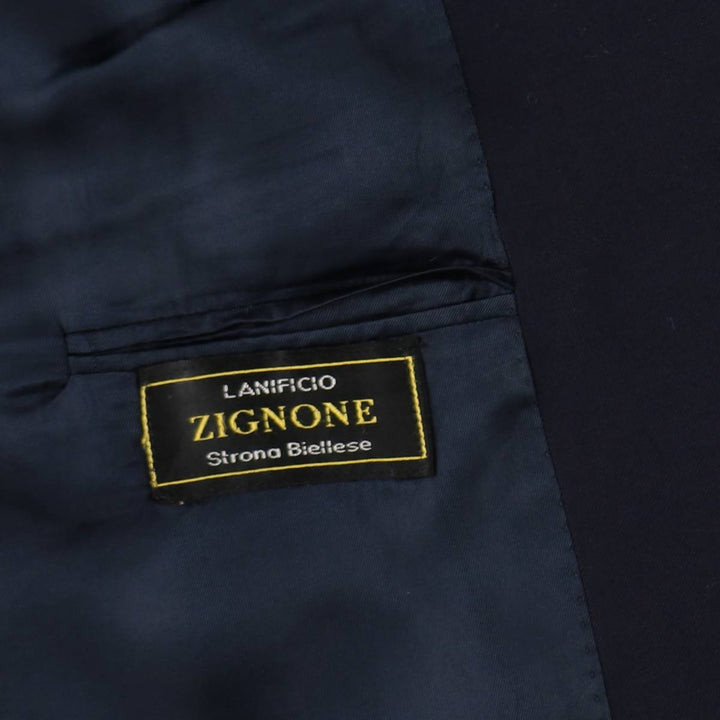 TORRIANI Navy Blazer Tailored Jacket, Made in Italy, Men's Size M (approx.) wool navy blue type Vintage Second Hand