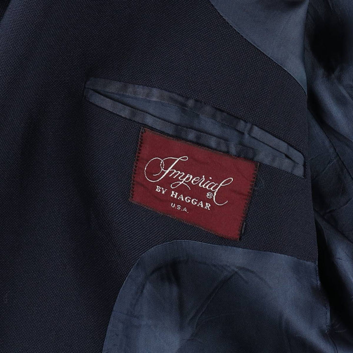 Haggar Imperial Navy Blazer Tailored Jacket, Men's Size M (approx.) unclear navy blue type Vintage Second Hand