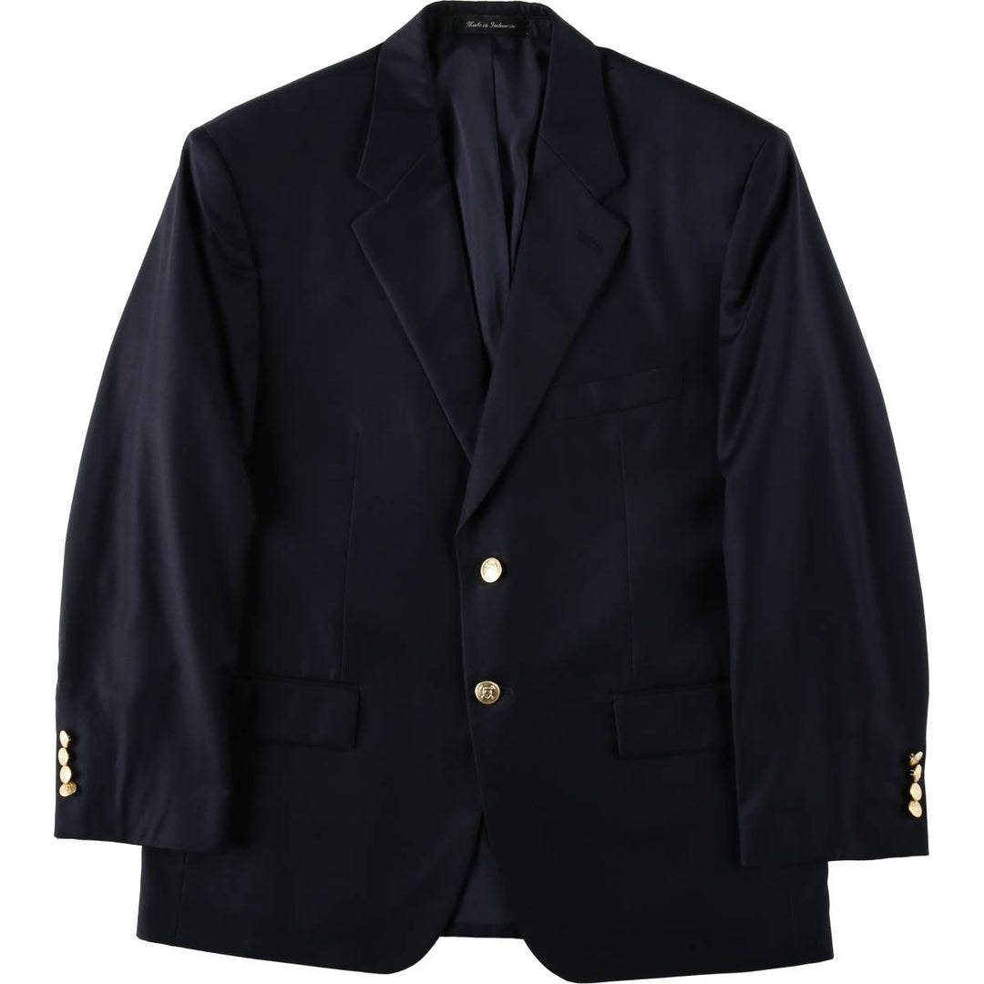 Ralph Lauren LAUREN Navy blazer, tailored jacket, men's size L wool navy blue type Vintage Second Hand