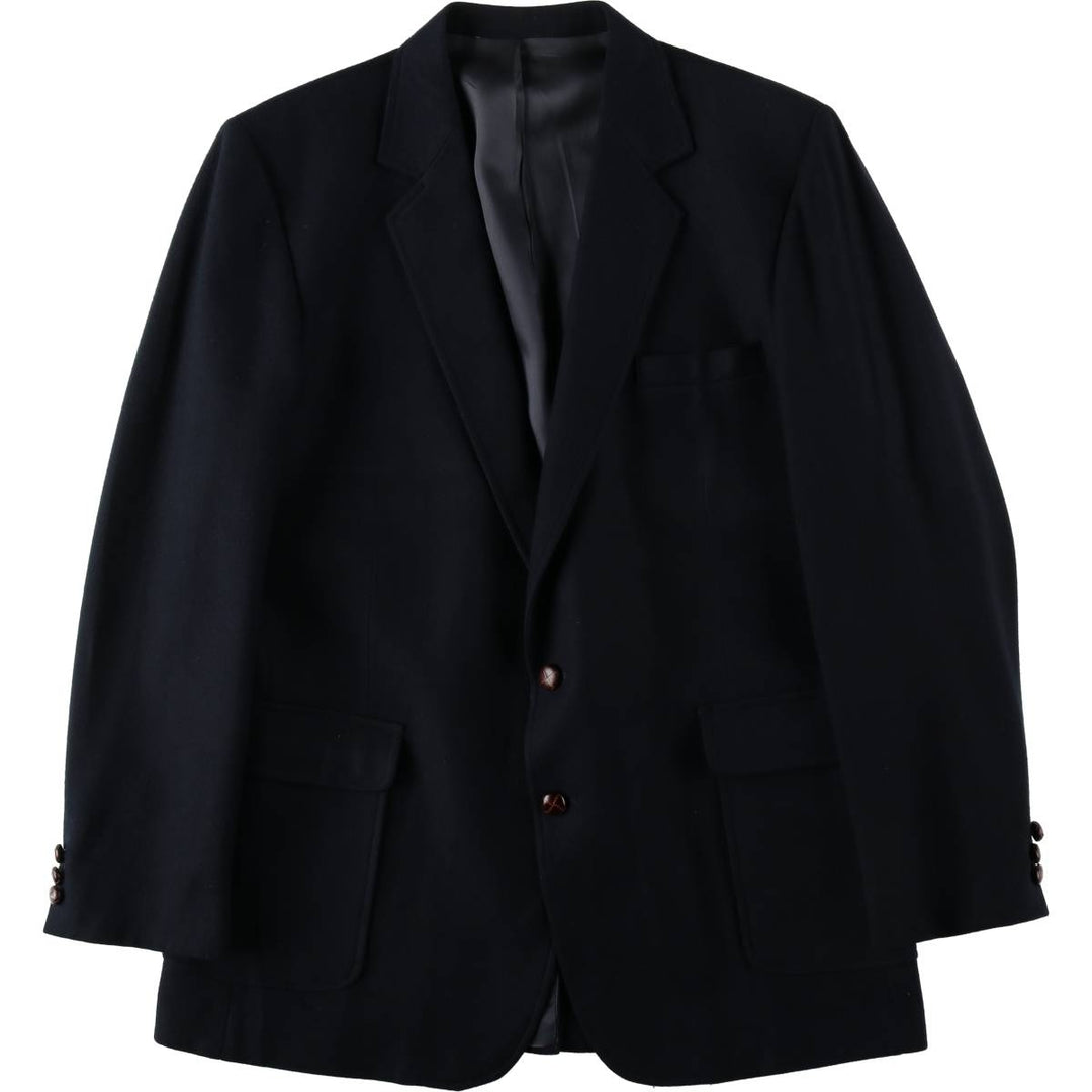 HAGGAR IMPERIAL Wool Tailored Jacket, Men's Size L (approx.) wool navy blue type Vintage Second Hand