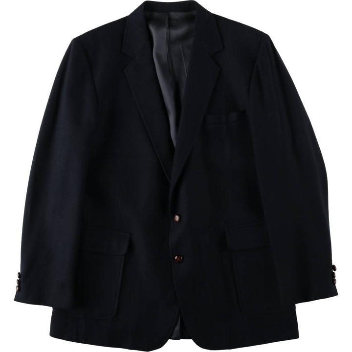 HAGGAR IMPERIAL Wool Tailored Jacket, Men's Size L (approx.) wool navy blue type Vintage Second Hand