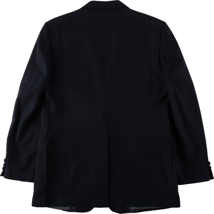 HAGGAR IMPERIAL Wool Tailored Jacket, Men's Size L (approx.) wool navy blue type Vintage Second Hand