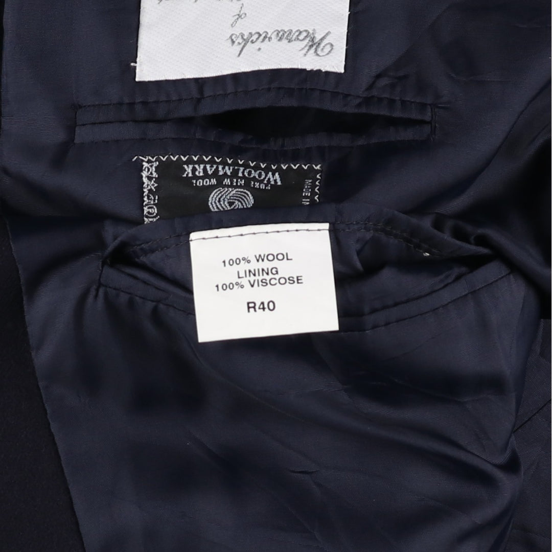 Berwin and Berwin Navy Blazer Tailored Jacket, Made in England, Men's Size L (approx.) wool navy blue type Vintage Second Hand