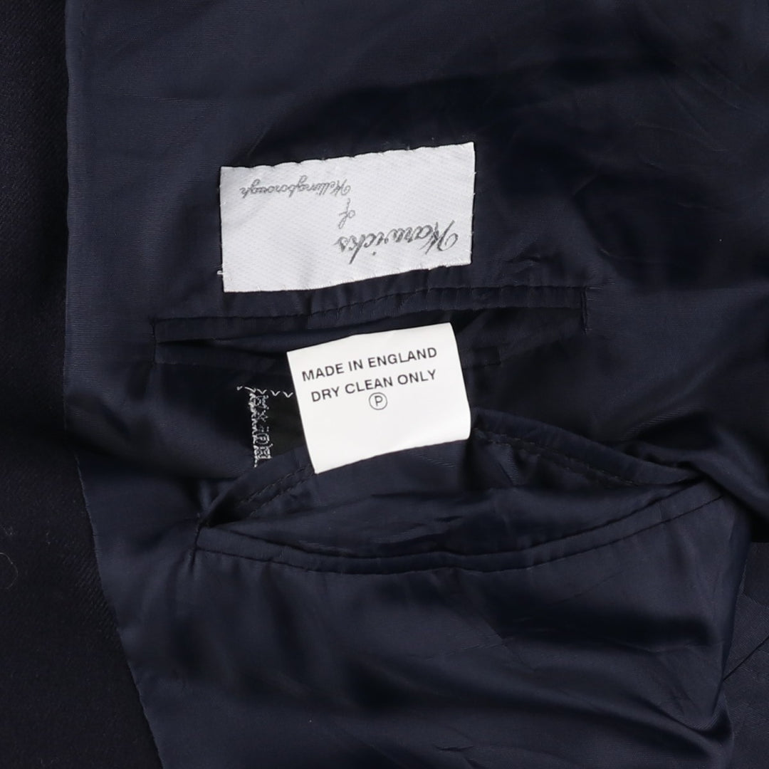 Berwin and Berwin Navy Blazer Tailored Jacket, Made in England, Men's Size L (approx.) wool navy blue type Vintage Second Hand