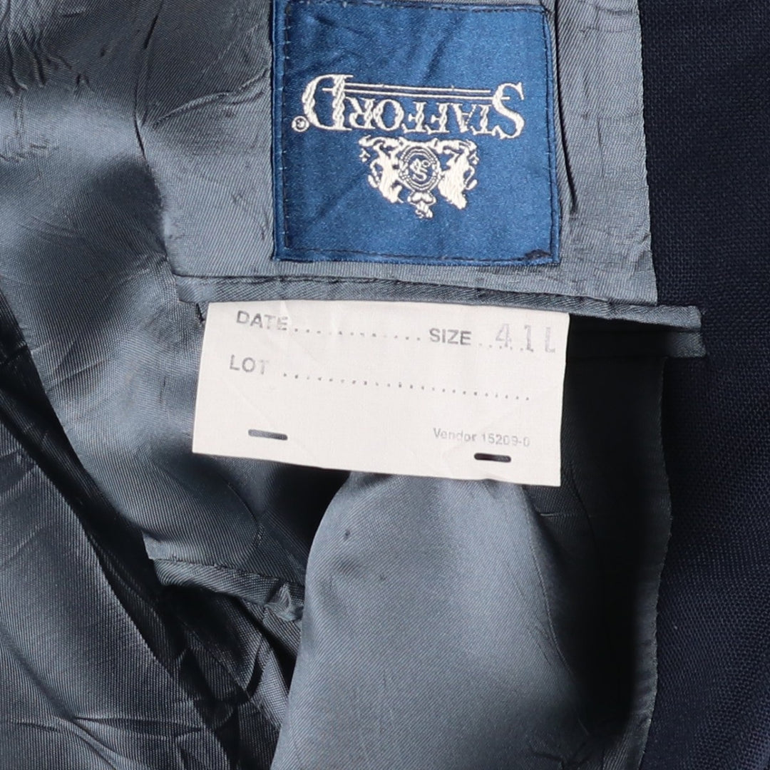 Stafford Navy Blazer, Tailored Jacket, Men's Size L unclear navy blue type Vintage Second Hand