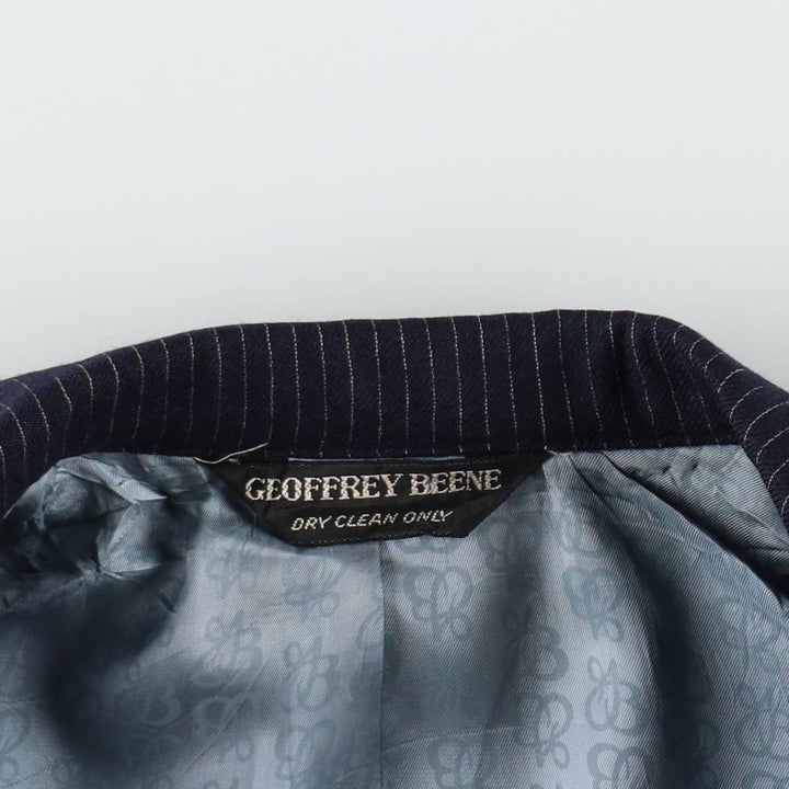 GEOFFREY BEENE Stripe Pattern Blazer Tailored Jacket (Men's Size S) unclear navy blue type Vintage Second Hand