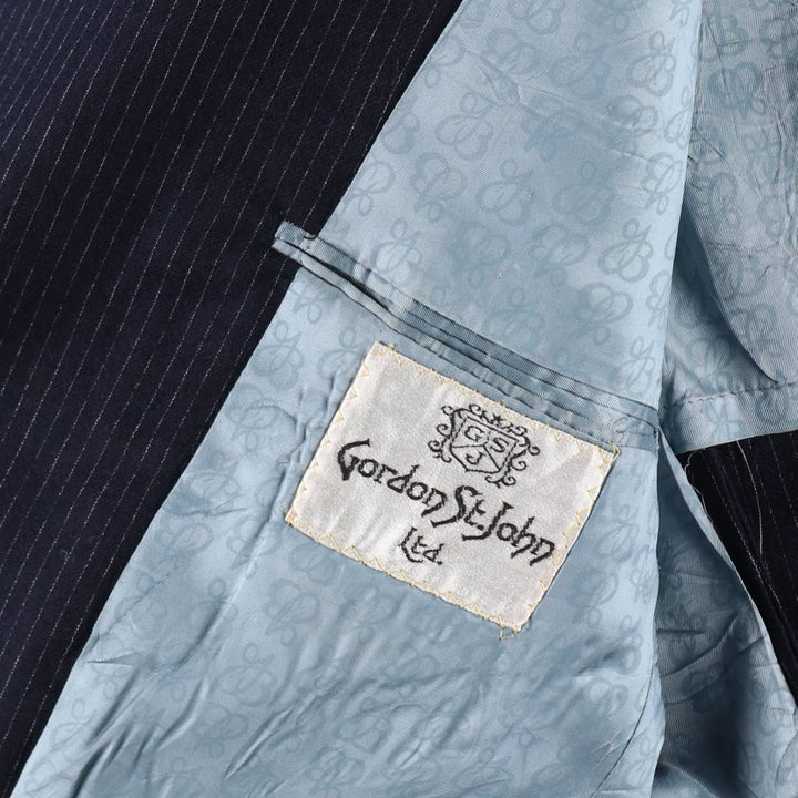 GEOFFREY BEENE Stripe Pattern Blazer Tailored Jacket (Men's Size S) unclear navy blue type Vintage Second Hand