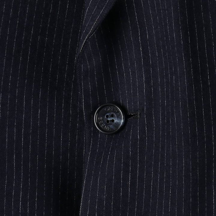 GEOFFREY BEENE Stripe Pattern Blazer Tailored Jacket (Men's Size S) unclear navy blue type Vintage Second Hand