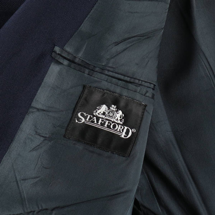 Stafford Navy Blazer, Tailored Jacket, Made in USA, Men's Size Small unclear navy blue type Vintage Second Hand
