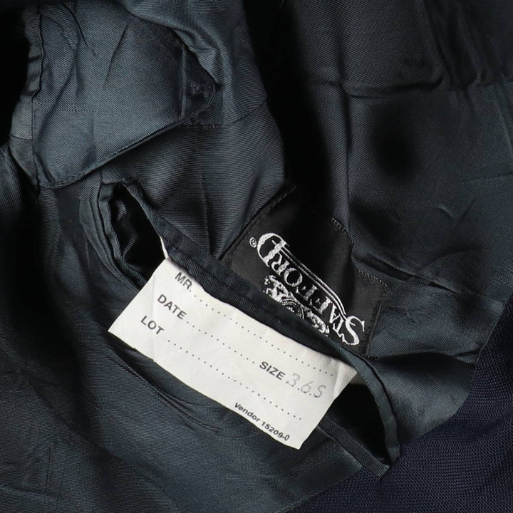 Stafford Navy Blazer, Tailored Jacket, Made in USA, Men's Size Small unclear navy blue type Vintage Second Hand