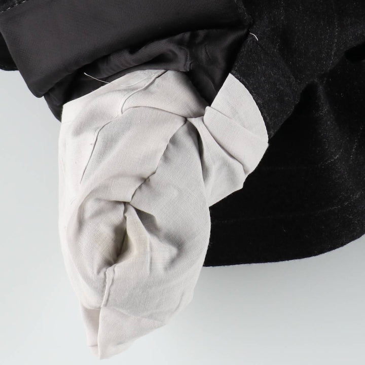 D'URBAN Stripe Pattern Peaked Lapel Double-Breasted Wool Tailored Jacket, Made in Italy, Men's Size M (approx.) wool Charcoal Vintage Second Hand