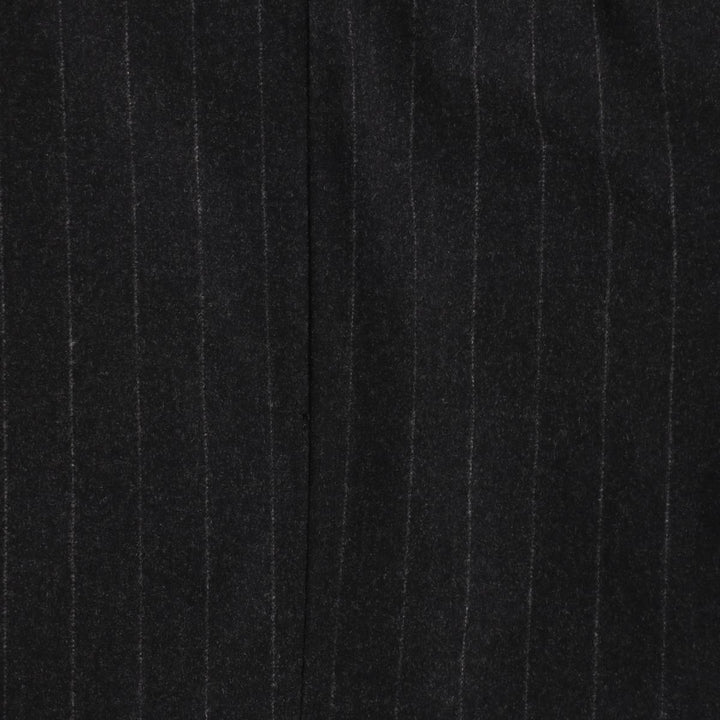 D'URBAN Stripe Pattern Peaked Lapel Double-Breasted Wool Tailored Jacket, Made in Italy, Men's Size M (approx.) wool Charcoal Vintage Second Hand