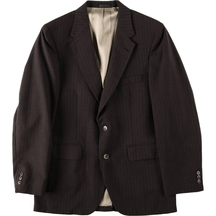 JOHNNY CARSON Stripe Pattern Blazer Tailored Jacket (Men's Size M) unclear brown type Vintage Second Hand