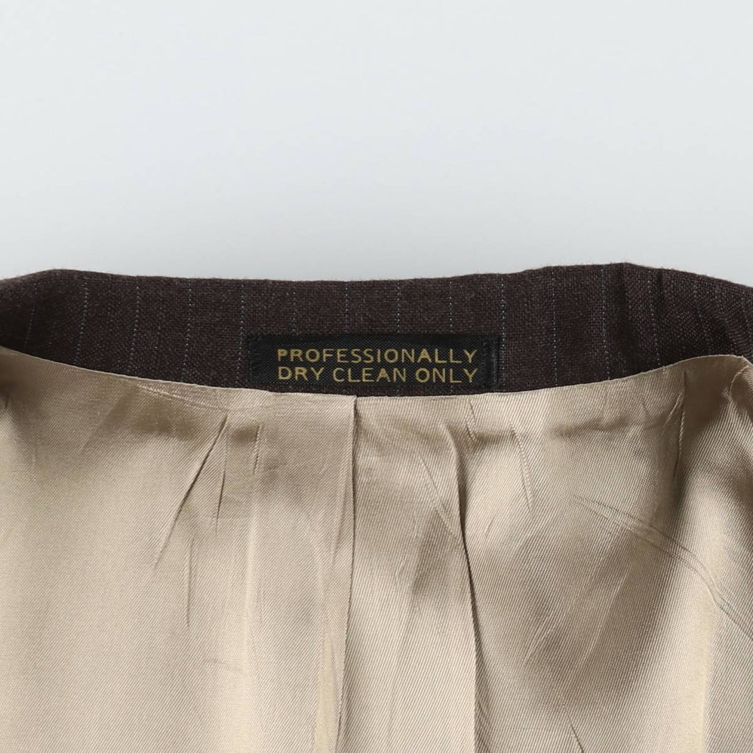 JOHNNY CARSON Stripe Pattern Blazer Tailored Jacket (Men's Size M) unclear brown type Vintage Second Hand
