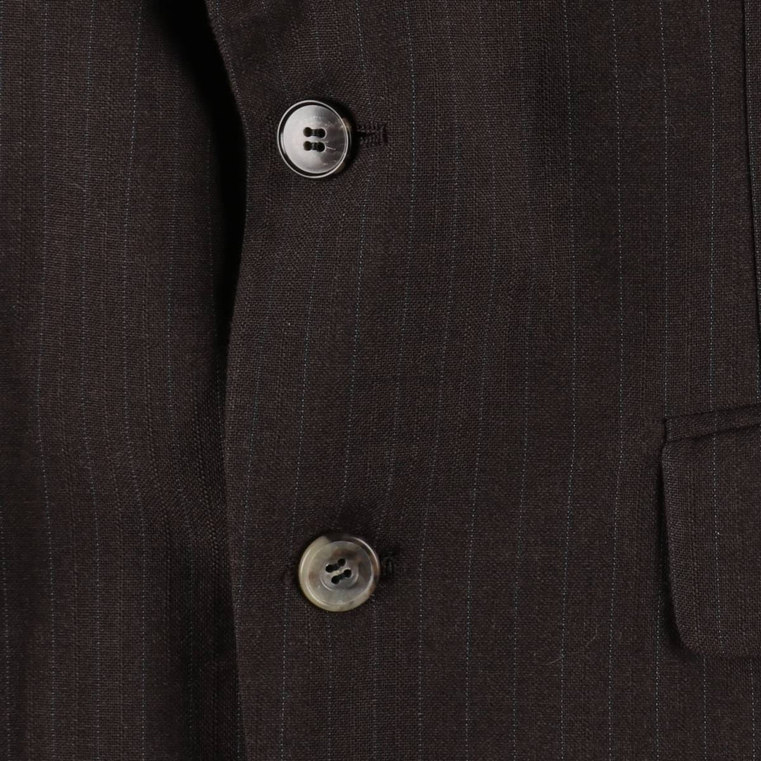 JOHNNY CARSON Stripe Pattern Blazer Tailored Jacket (Men's Size M) unclear brown type Vintage Second Hand
