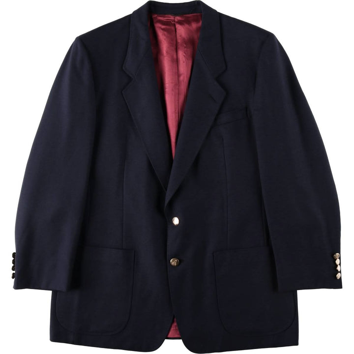 Villager Navy Blazer Tailored Jacket, Men's Size M (approx.) wool navy blue type Vintage Second Hand