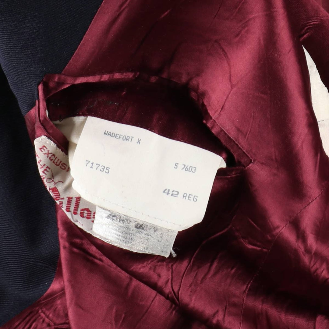 Villager Navy Blazer Tailored Jacket, Men's Size M (approx.) wool navy blue type Vintage Second Hand