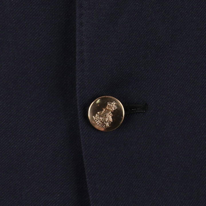 Villager Navy Blazer Tailored Jacket, Men's Size M (approx.) wool navy blue type Vintage Second Hand