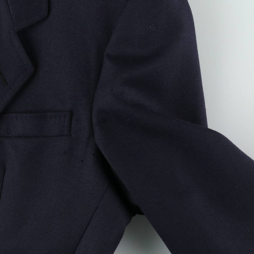 Villager Navy Blazer Tailored Jacket, Men's Size M (approx.) wool navy blue type Vintage Second Hand