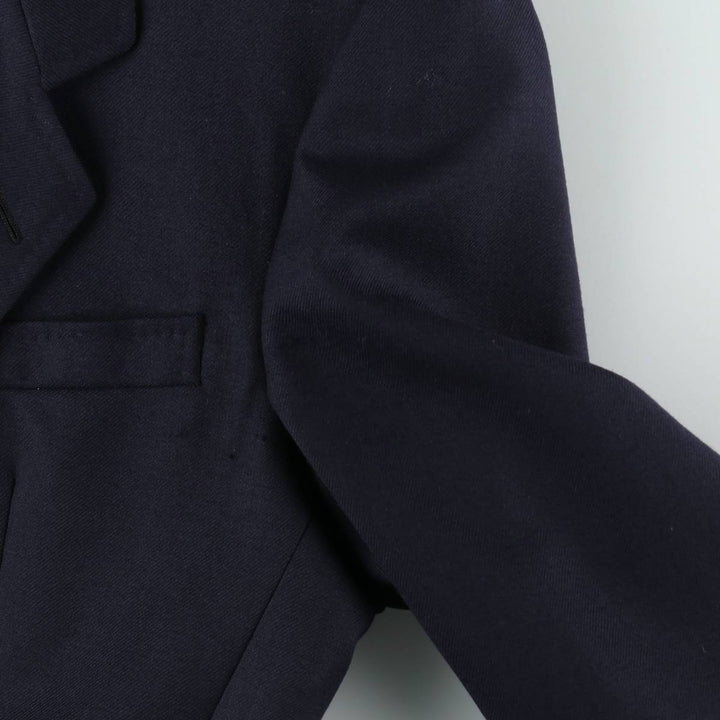 Villager Navy Blazer Tailored Jacket, Men's Size M (approx.) wool navy blue type Vintage Second Hand