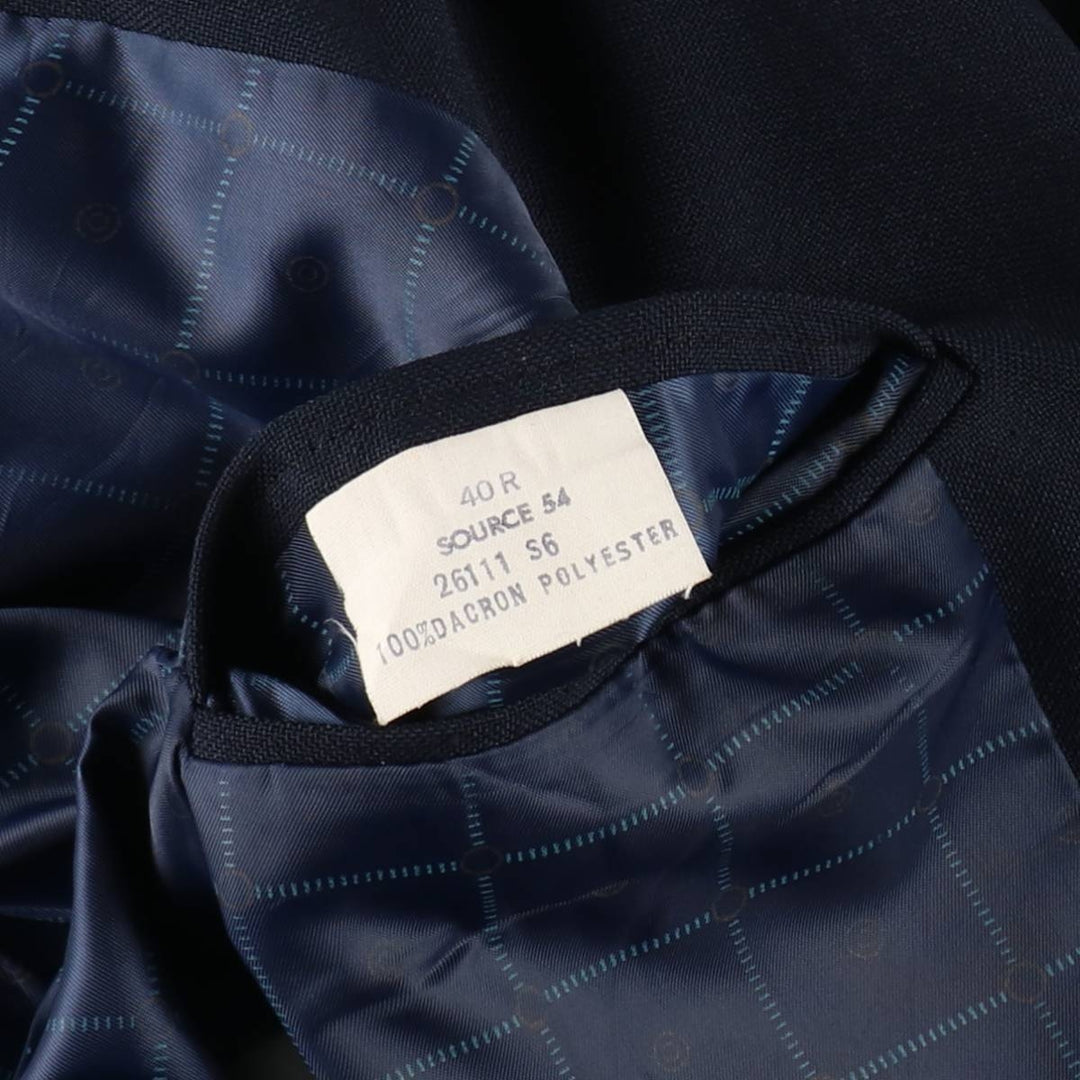 Sears Classic Collection Navy Blazer Tailored Jacket, Made in USA, Men's Size M (approx.) Dacron Polyester navy blue type Vintage Second Hand
