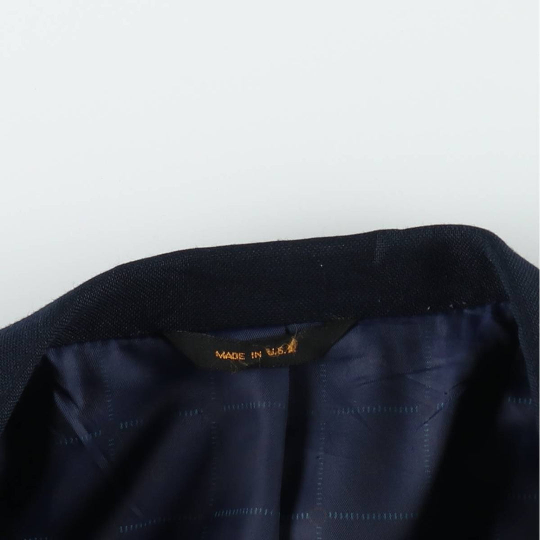 Sears Classic Collection Navy Blazer Tailored Jacket, Made in USA, Men's Size M (approx.) Dacron Polyester navy blue type Vintage Second Hand