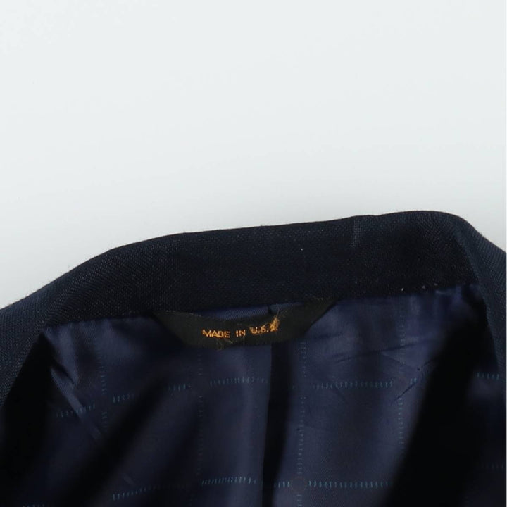 Sears Classic Collection Navy Blazer Tailored Jacket, Made in USA, Men's Size M (approx.) Dacron Polyester navy blue type Vintage Second Hand