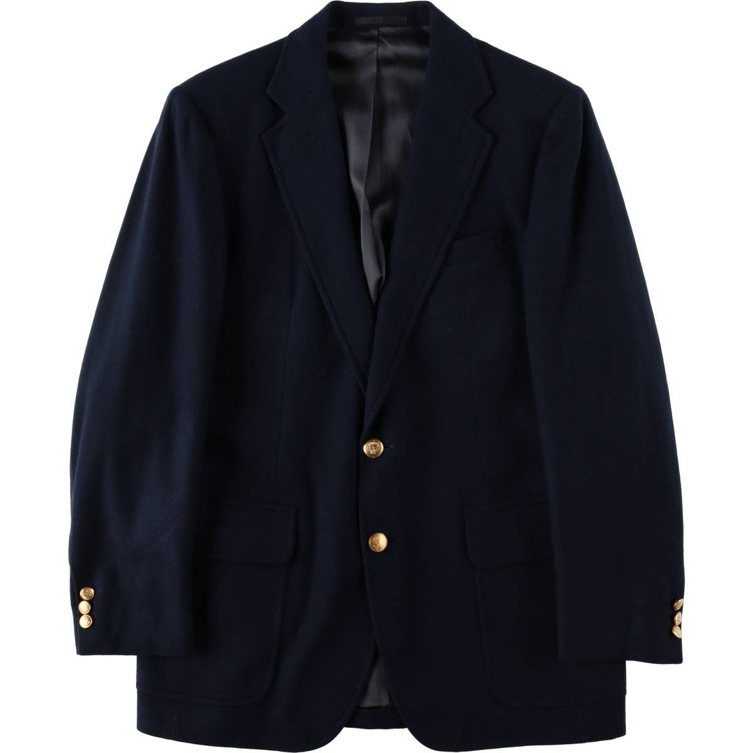 Stanley Blacker Navy Blazer Tailored Jacket, Men's Size M (approx.) wool navy blue type Vintage Second Hand