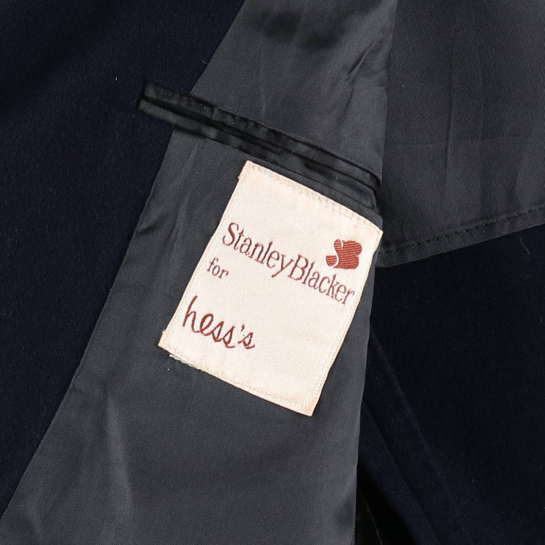 Stanley Blacker Navy Blazer Tailored Jacket, Men's Size M (approx.) wool navy blue type Vintage Second Hand