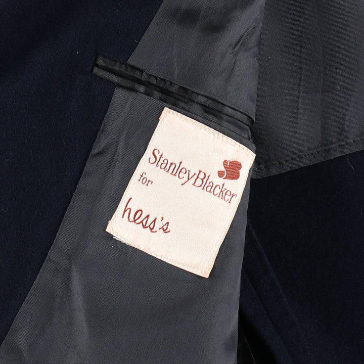 Stanley Blacker Navy Blazer Tailored Jacket, Men's Size M (approx.) wool navy blue type Vintage Second Hand