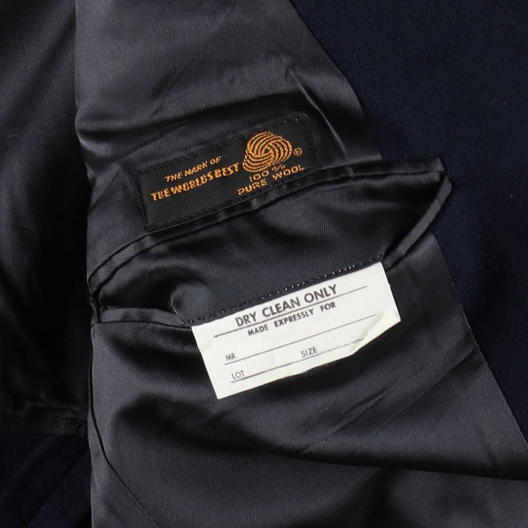 Stanley Blacker Navy Blazer Tailored Jacket, Men's Size M (approx.) wool navy blue type Vintage Second Hand