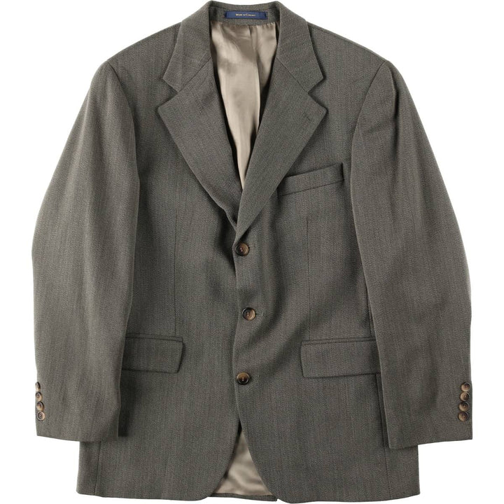 Ralph Lauren Chaps wool tailored jacket, made in Canada, men's size M wool gray type Vintage Second Hand