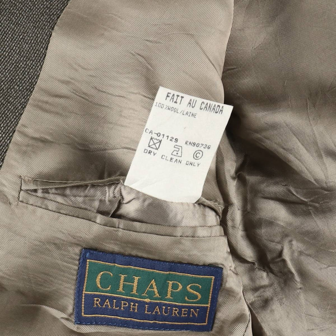 Ralph Lauren Chaps wool tailored jacket, made in Canada, men's size M wool gray type Vintage Second Hand