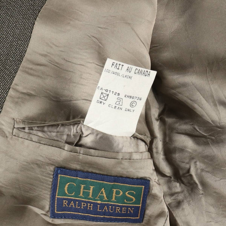 Ralph Lauren Chaps wool tailored jacket, made in Canada, men's size M wool gray type Vintage Second Hand