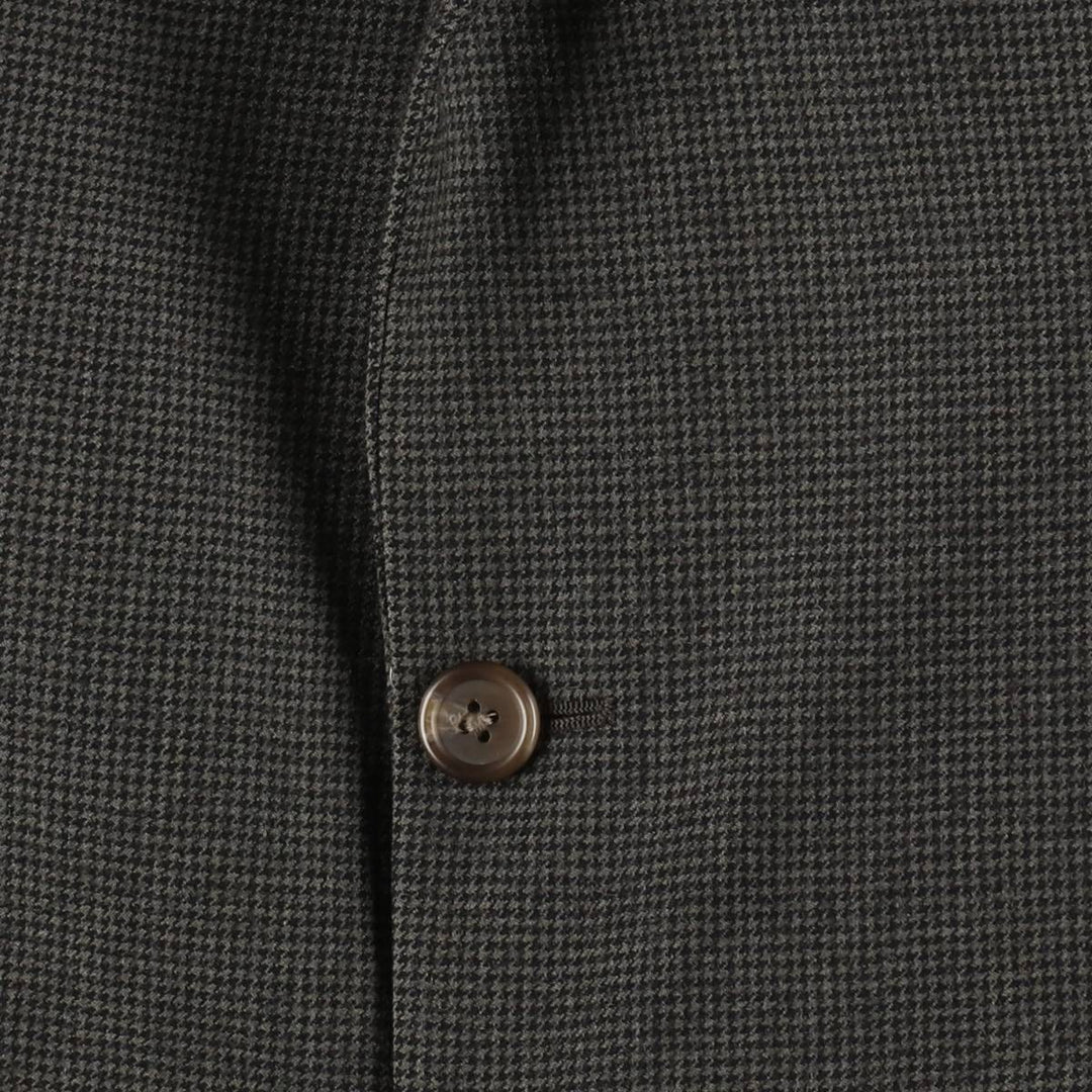 Ralph Lauren CHAPS houndstooth pattern wool tailored jacket, made in Canada, men's size M equivalent. wool Khaki type Vintage Second Hand