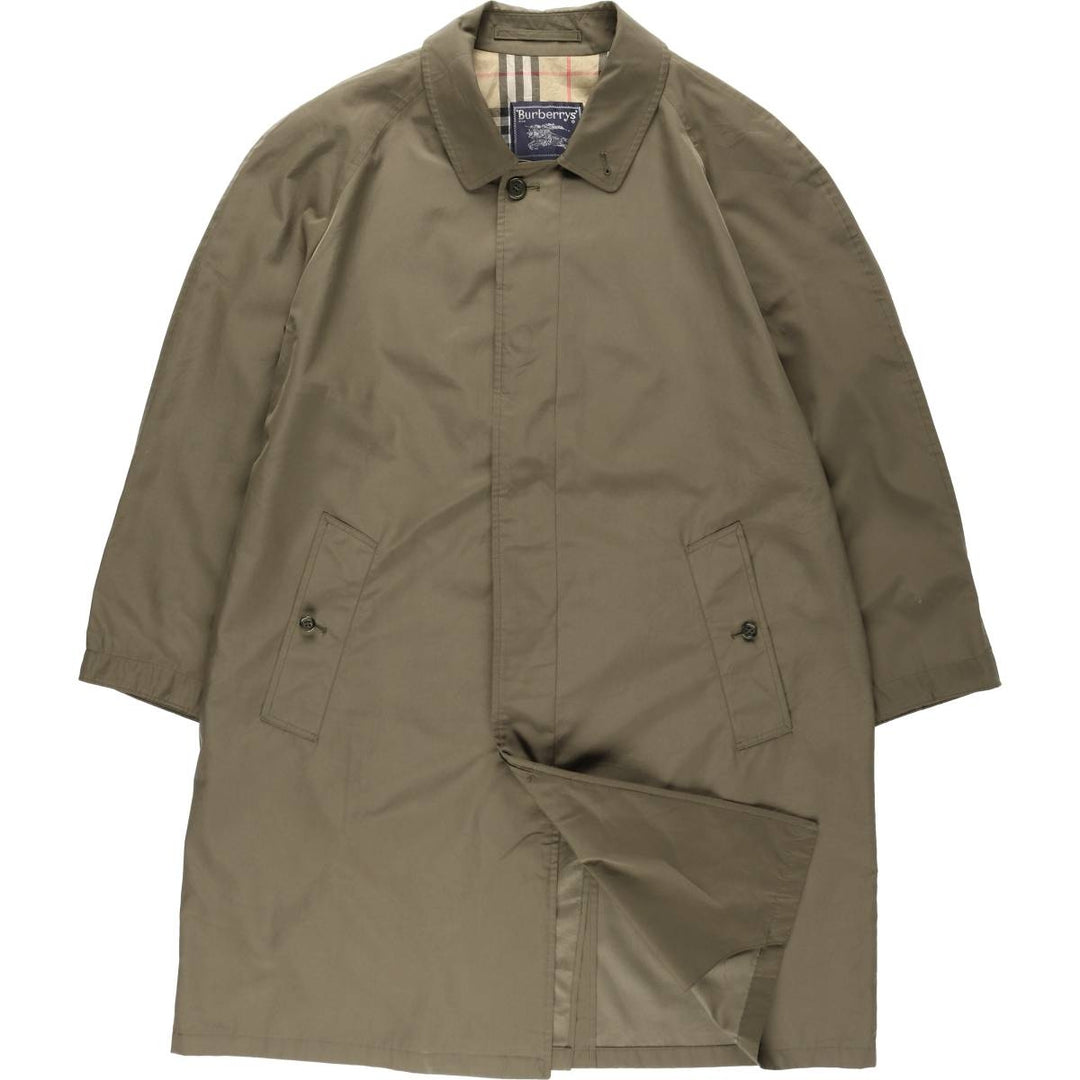 Burberry's Balmacaan Coat (Men's Size S) polyester Khaki type Vintage Second Hand