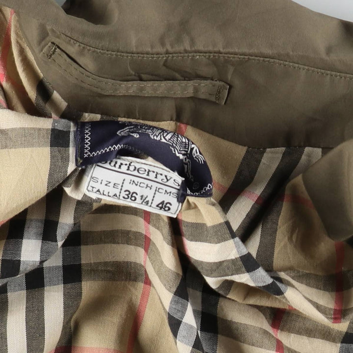 Burberry's Balmacaan Coat (Men's Size S) polyester Khaki type Vintage Second Hand