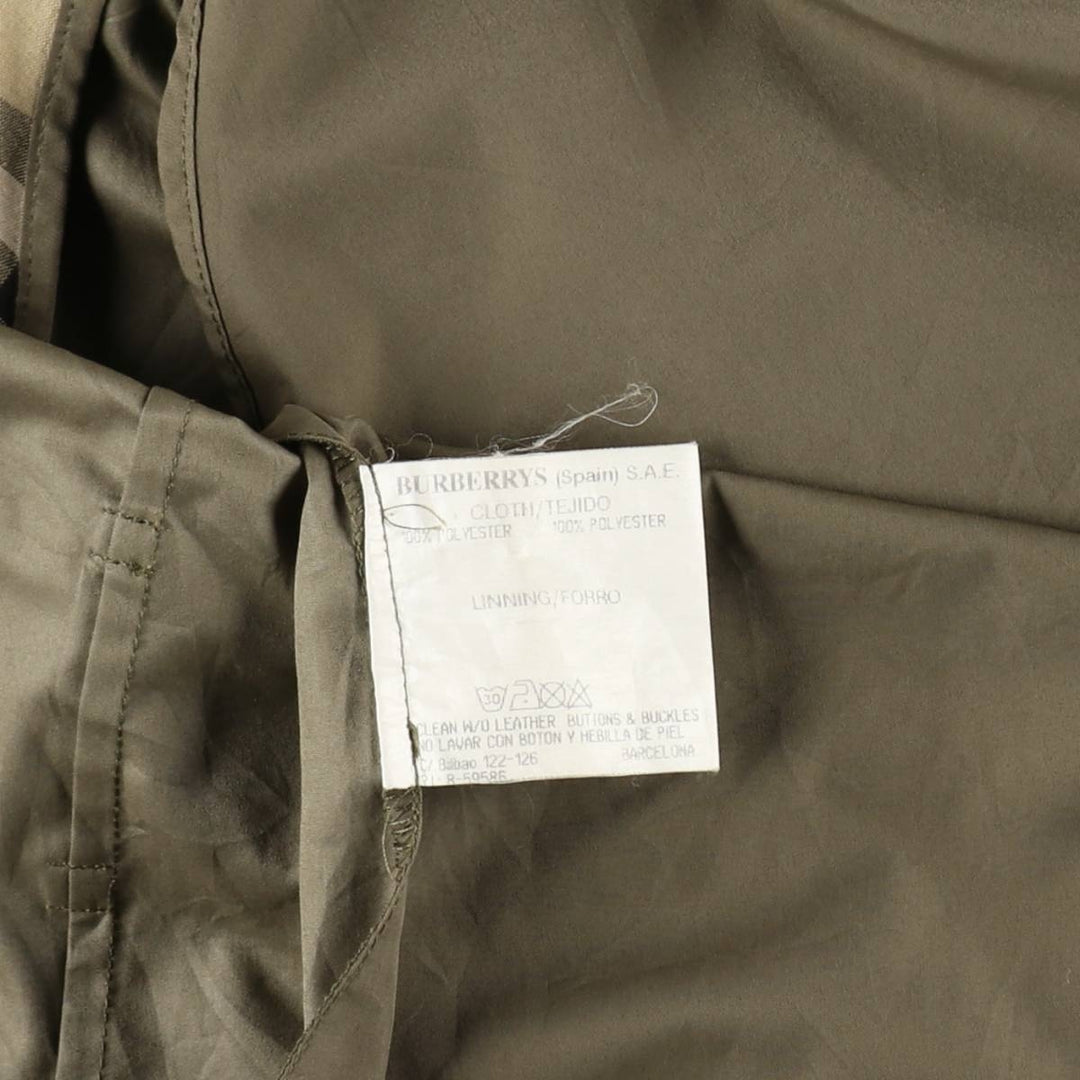 Burberry's Balmacaan Coat (Men's Size S) polyester Khaki type Vintage Second Hand
