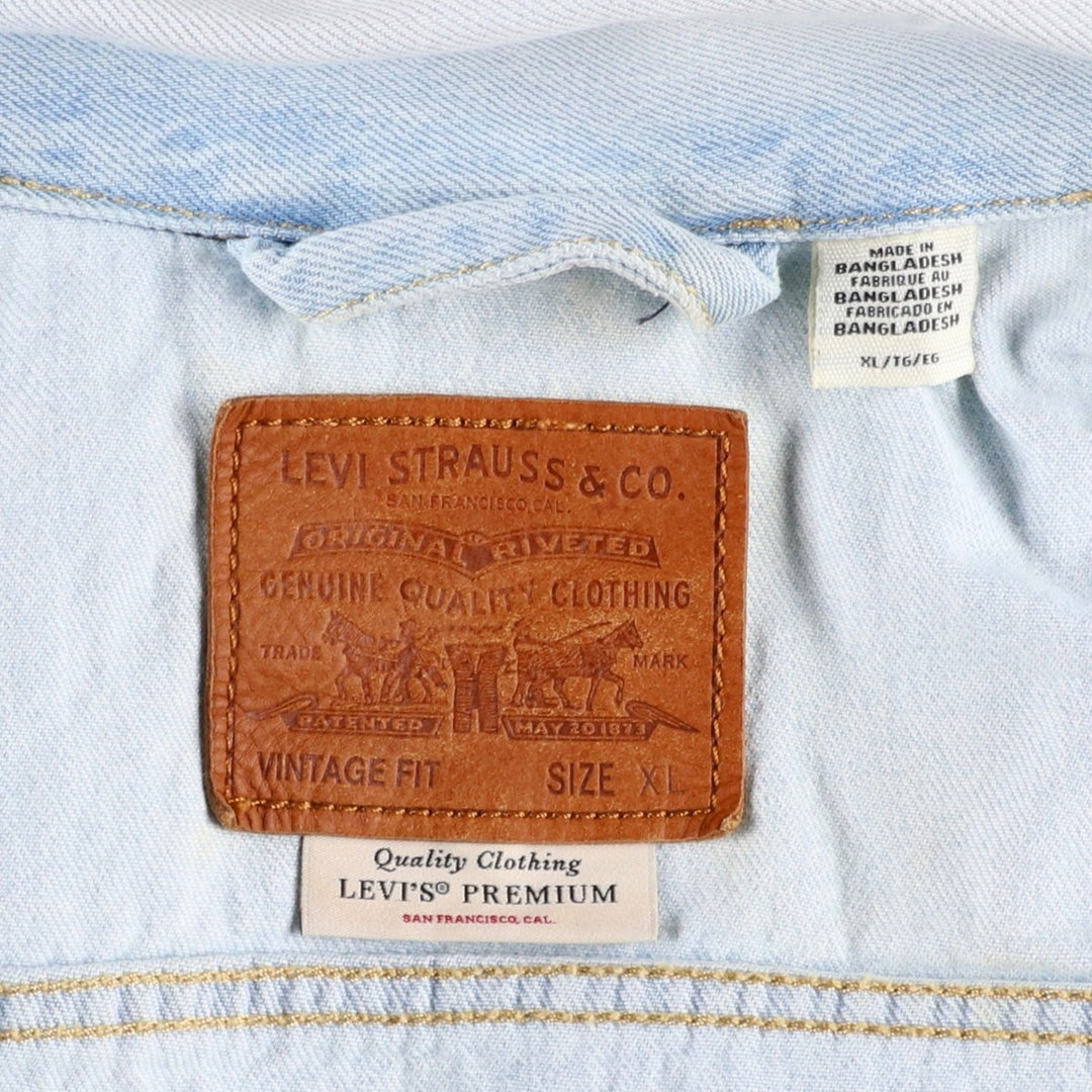 Levi's PREMIUM 77380-0010 Denim Jacket (Men's XL equivalent) cotton Blue type light blue Vintage Second Hand