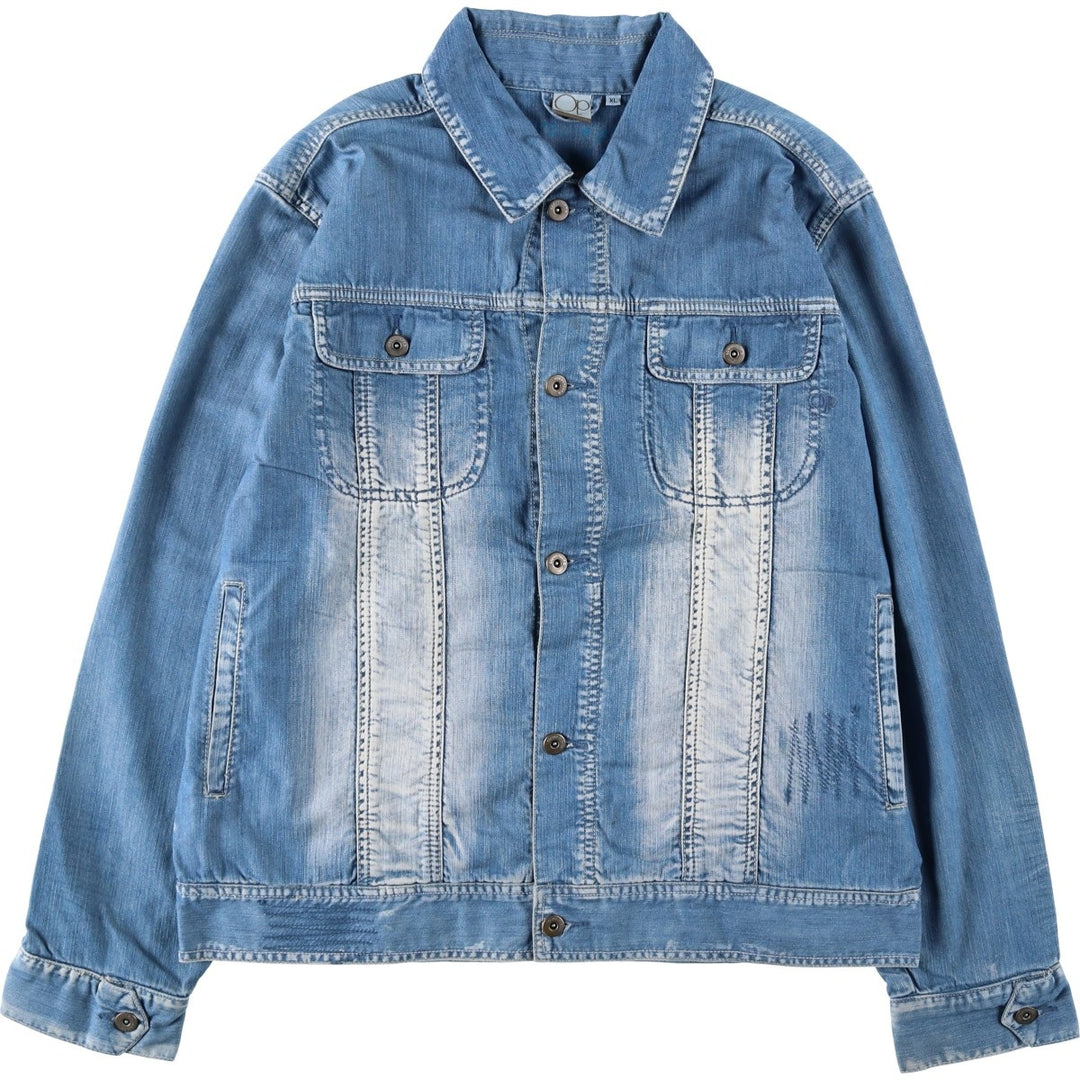 Ocean Pacific denim jacket, men's size XL (approx.) cotton blue type Vintage Second Hand