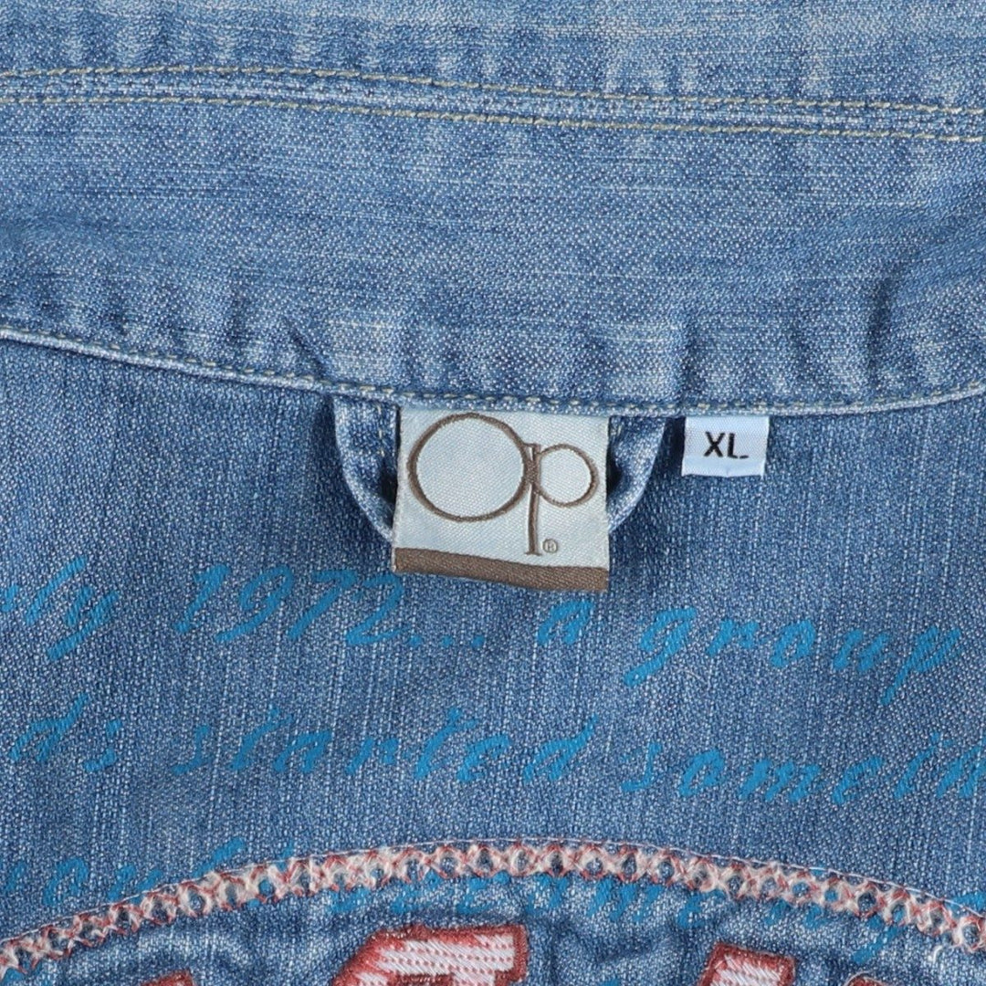 Ocean Pacific denim jacket, men's size XL (approx.) cotton blue type Vintage Second Hand